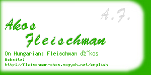 akos fleischman business card